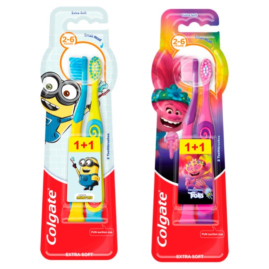 Colgate Smiles Kids Szczoteczka do zębów dla dzieci 3-5 lat bardzo miękka 2 sztuki
