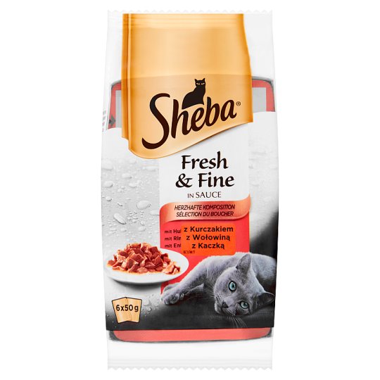 Sheba Fresh & Fine in Sauce Karma pełnoporcjowa 300 g (6 sztuk)