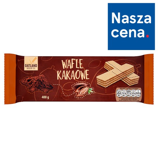 Oatland Biscuit Co. Wafle kakaowe 400 g