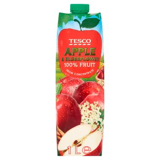 Tesco Napój jabłkowy z ekstraktem z kwiatu czarnego bzu 1 l
