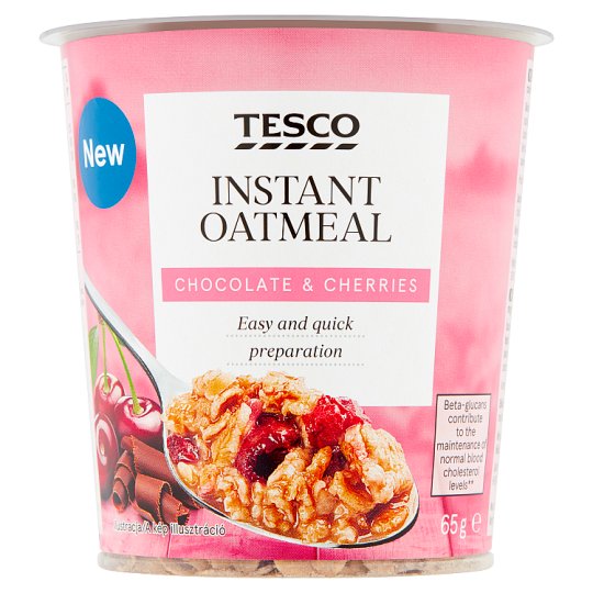 Tesco Chocolate & Cherries Płatki owsiane 65 g