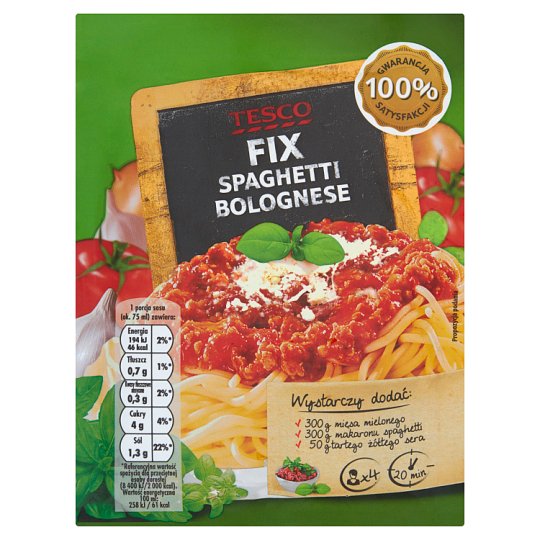 Tesco Fix Spaghetti Bolognese 51 g
