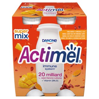 Danone Actimel Mleko fermentowane o smaku mango-kurkuma-goji 400 g (4 x 100 g)