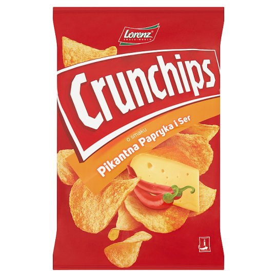 Crunchips Chipsy ziemniaczane o smaku pikantna papryka i ser 140 g