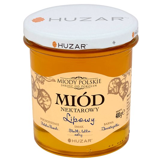 Huzar Miody polskie Miód nektarowy lipowy 400 g
