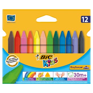 Bic Kids Plastidecor Triangle Trójkątne kredki świecowe 12 kolorów