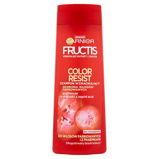Garnier Fructis Color Resist Szampon wzmacniający do włosów farbowanych i z pasemkami 400 ml