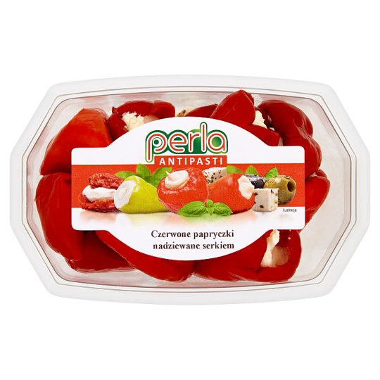 Perla Antipasti Czerwone papryczki nadziewane serkiem 150 g