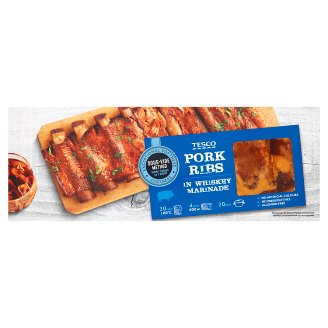 Tesco Wolno gotowane żeberka wieprzowe o smaku whisky 600 g