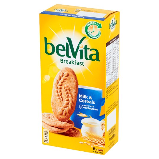 belVita Breakfast Ciastka zbożowe z mlekiem 300 g (6 x 50 g)