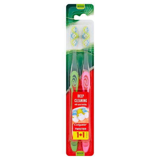Colgate Twister Szczoteczka do zębów średnia 2 sztuki