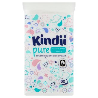 Cleanic Kindii Baby Sensitive Bawełniane płatki dla niemowląt 60 sztuk