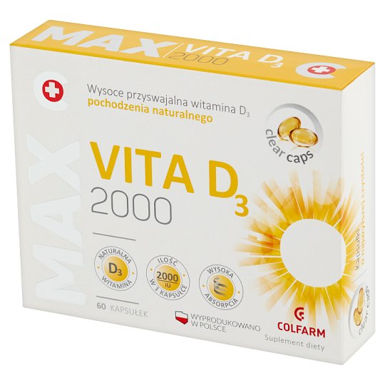 Colfarm Max Vita D3 2000 Suplement diety 60 sztuk