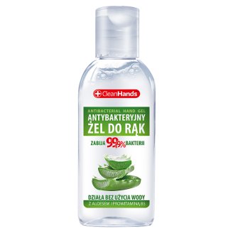 CleanHands Odświeżający żel do rąk z aloesem i prowitaminą B5 50 ml