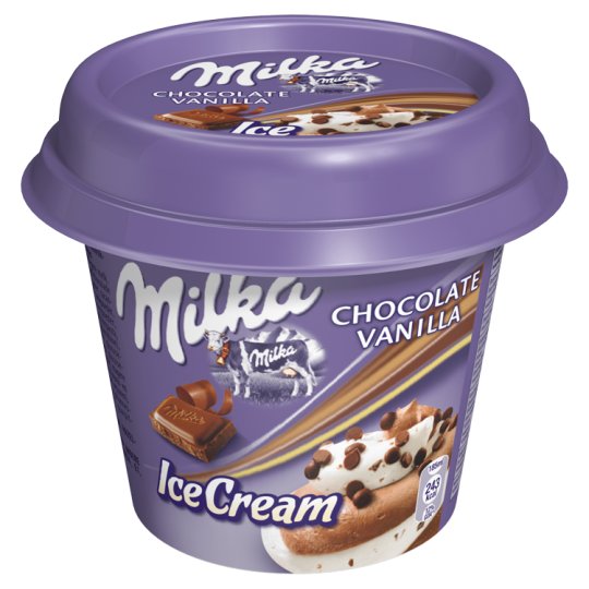 Milka Chocolate Vanilla with Chocolate Chunks Ice Cream 185 ml