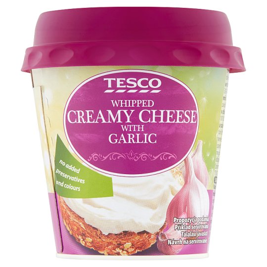 Tesco Serek twarogowy napowietrzany z czosnkiem 150 g