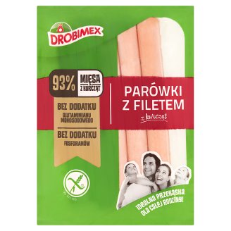 Drobimex Parówki z filetem z kurcząt 200 g