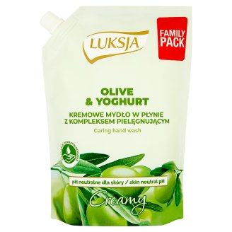 Luksja Creamy Olive & Yoghurt Nawilżające mydło w płynie opakowanie uzupełniające 750 ml