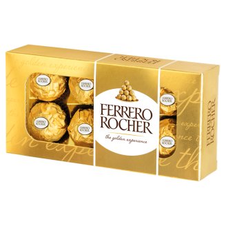 Ferrero Rocher Chrupiący smakołyk z kremowym nadzieniem i orzechem laskowym w czekoladzie 100 g
