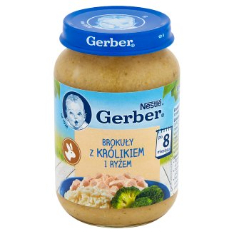 Gerber Brokuły z królikiem i ryżem po 8 miesiącu 190 g