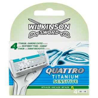 Wilkinson Sword Quattro Titanium Sensitive Wkłady do maszynki 4 sztuki