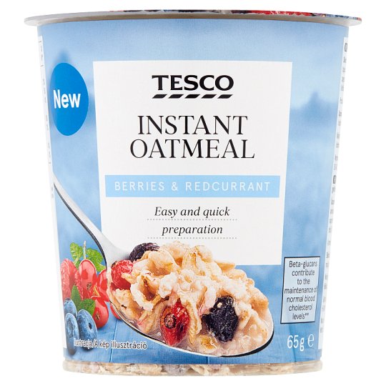 Tesco Berries & Redcurrant Płatki owsiane 65 g