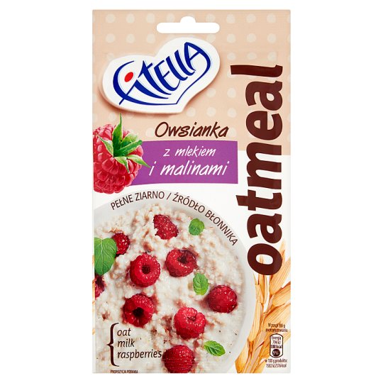 Fitella Owsianka z mlekiem i malinami 50 g