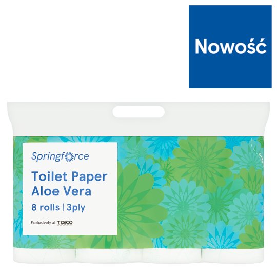 Springforce Papier toaletowy o zapachu aloesowym 8 rolek