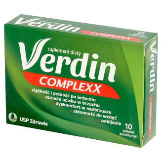 Verdin Complexx Kompleksowa pomoc dla układu trawiennego Suplement diety 10 tabletek