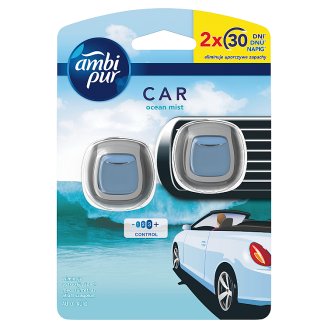 Ambi Pur Car Ocean Mist Samochodowy odświeżacz powietrza z uchwytem, 2 sztuki