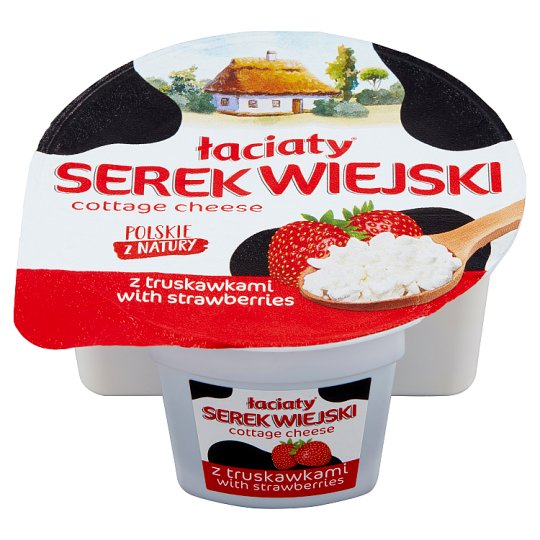 Łaciaty Cottage Cheese with Strawberries 150 g