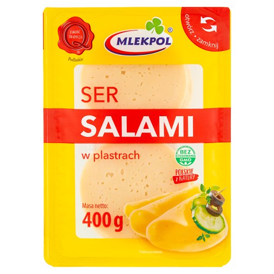 Mlekpol Sliced Salami Cheese 400 g
