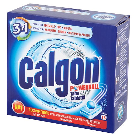 Calgon 3w1 Tabletki do pralek przeciw osadzaniu się kamienia 195 g (15 sztuk)