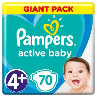 Pampers Active Baby Rozmiar 4+, 70 pieluszki, 10-15 kg