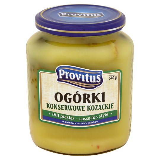 Provitus Ogórki konserwowe kozackie 640 g