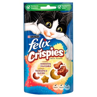 Felix Crispies Uzupełniająca karma o smaku wołowiny i kurczaka 45 g