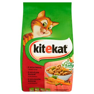 Kitekat z wołowiną i warzywami Karma pełnoporcjowa 300 g