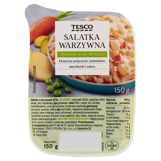 Tesco Sałatka warzywna 150 g