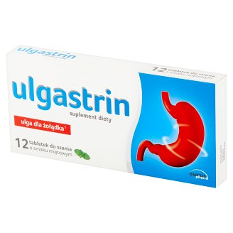 Ulgastrin Tabletki do ssania Suplement diety 16,8 g (12 x 1,4 g)