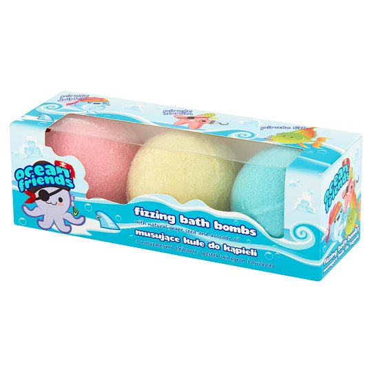 Ocean Friends Musujące kule do kąpieli 3 x 100 g
