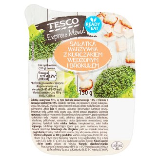 Tesco Express Menu! Sałatka warzywna z kurczakiem wędzonym i brokułem 150 g