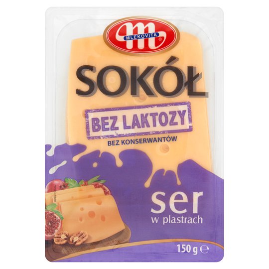 Mlekovita Sokół Ser bez laktozy w plastrach 150 g