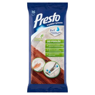 Presto Ściereczki nawilżane do czyszczenia podłóg 16 sztuk