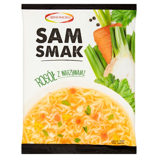 SamSmak Rosół z warzywami Zupa z makaronem typu nudle 61 g