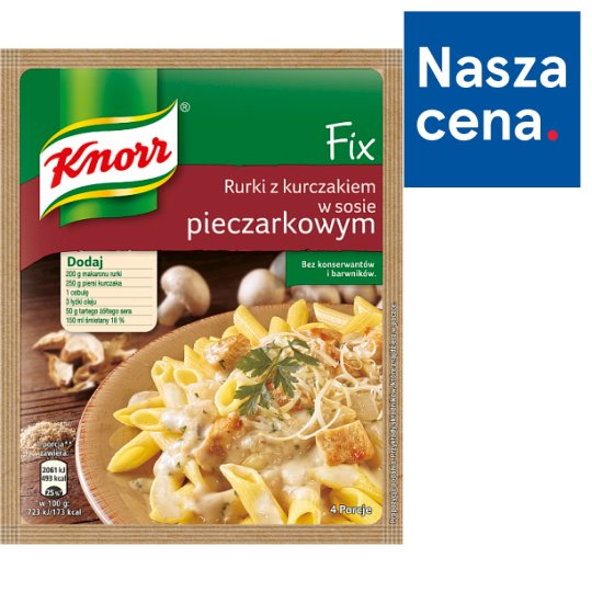 Knorr Fix rurki z kurczakiem w sosie pieczarkowym 33 g