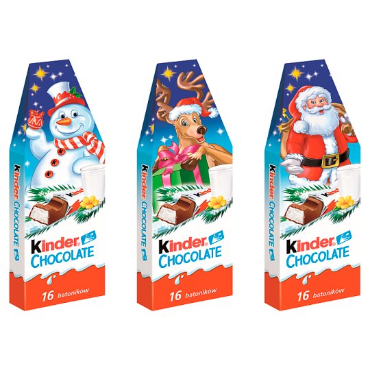 Kinder Chocolate Batonik z mlecznej czekolady z nadzieniem mlecznym 200 g (16 x 12,5 g)