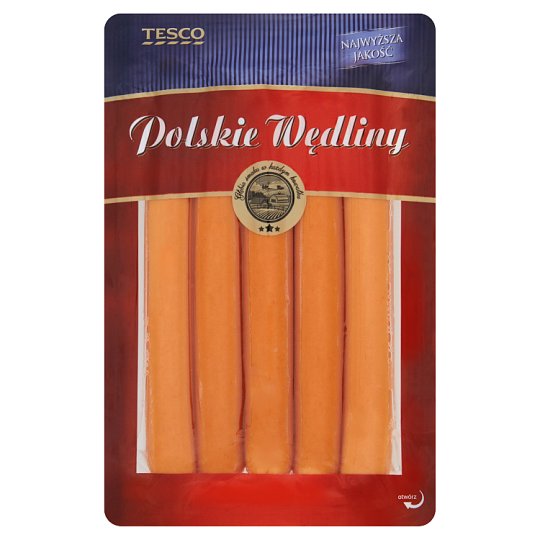 Tesco Polskie Wędliny Parówki delikatesowe 200 g (5 sztuk)