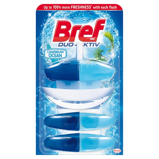 Bref WC Duo-Aktiv Caribbean Ocean Zawieszka do muszli WC 3 x 50 ml