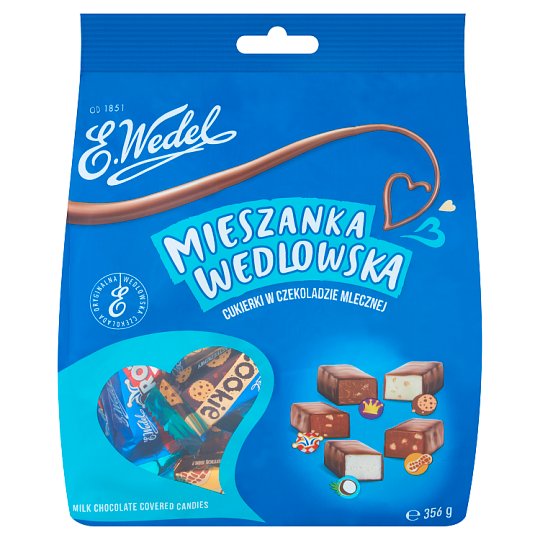 E. Wedel Mieszanka Wedlowska Cukierki w czekoladzie mlecznej 356 g