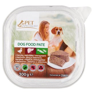 Tesco Pet Specialist Karma dla dorosłych psów pasztet z kaczką wątróbka i warzywami 300 g